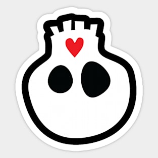 Skull heart Sticker